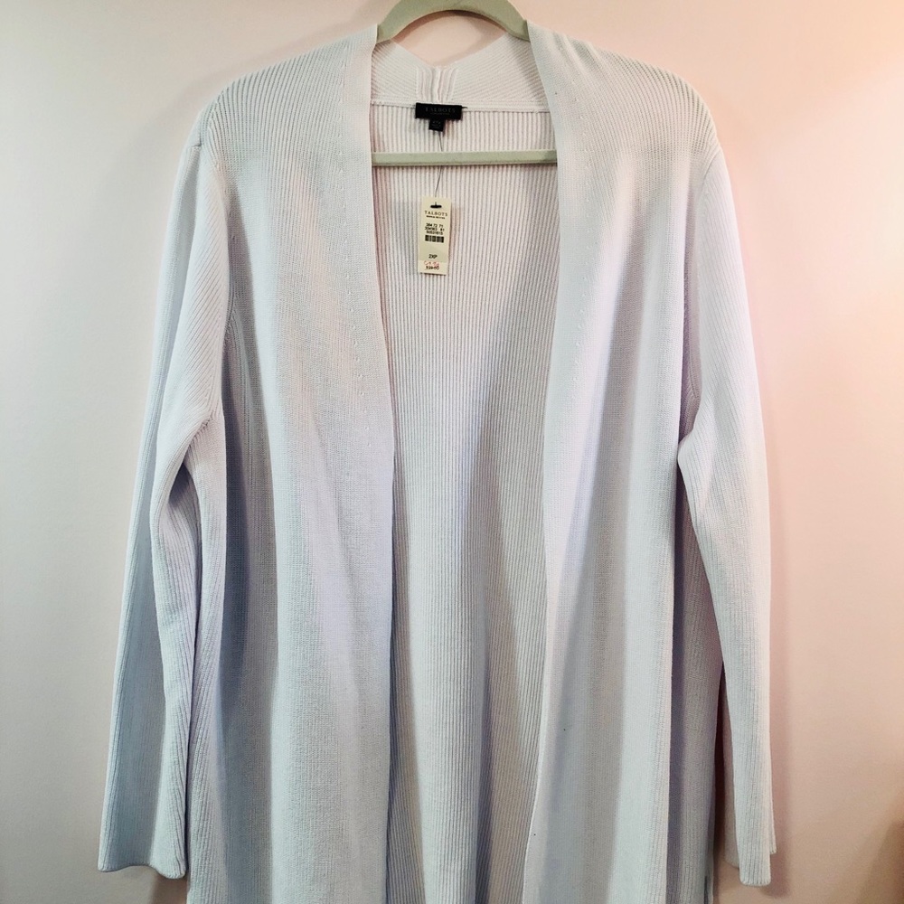 NWT Talbots white cardigan w/ pockets 2X petite